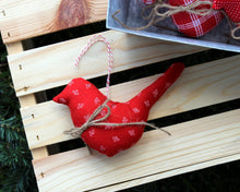 Load image into Gallery viewer, Fabric bird ornament