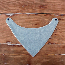 Load image into Gallery viewer, Blue Linen Cotton Baby Bibs