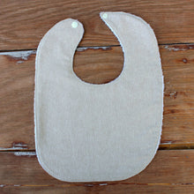 Load image into Gallery viewer, Tan Linen Cotton Baby Bibs