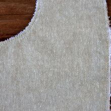 Load image into Gallery viewer, Tan Linen Cotton Baby Bibs