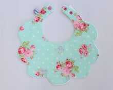 Load image into Gallery viewer, Scalloped Floral Bibs