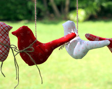 Load image into Gallery viewer, Fabric bird ornament