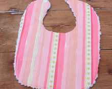 Load image into Gallery viewer, Pink and Gold Stars Bib

