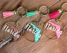 Load image into Gallery viewer, Florida Round Key Chain