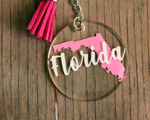 Load image into Gallery viewer, Florida Round Key Chain
