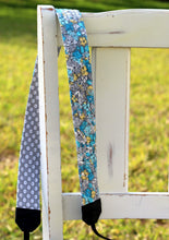 Load image into Gallery viewer, Gray Floral Camera Strap
