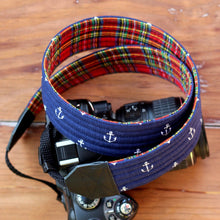 Load image into Gallery viewer, Navy Anchor Camera Strap