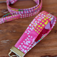 Load image into Gallery viewer, Pink Batik Wristlet Key Fob