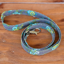 Load image into Gallery viewer, Gray Floral Lanyard