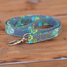 Load image into Gallery viewer, Gray Floral Lanyard