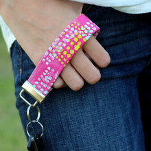 Load image into Gallery viewer, Pink Batik Wristlet Key Fob