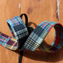 Load image into Gallery viewer, Madras Plaid Patchwork Camera Strap