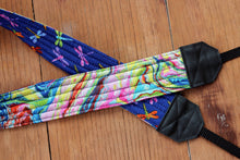 Load image into Gallery viewer, Dragonflies and Watercolor Camera Strap