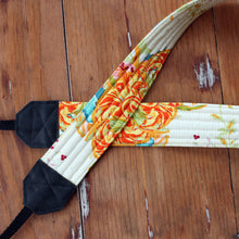 Load image into Gallery viewer, Yellow Cream Floral Camera Strap