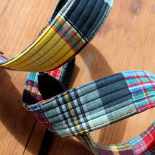 Load image into Gallery viewer, Madras Plaid Patchwork Camera Strap