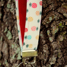 Load image into Gallery viewer, Preppy Pineapple Wristlet Key Holder