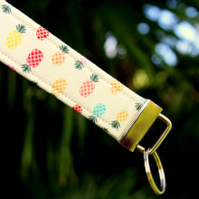 Load image into Gallery viewer, Preppy Pineapple Wristlet Key Holder