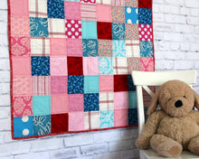 Load image into Gallery viewer, Pink Patchwork Small Quilt