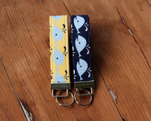 Load image into Gallery viewer, Whale Key Fob, Yellow or Navy Blue