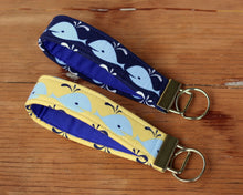 Load image into Gallery viewer, Whale Key Fob, Yellow or Navy Blue