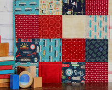 Load image into Gallery viewer, Beachy Reds and Blues Baby Quilt