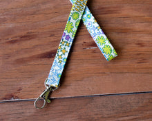 Load image into Gallery viewer, White Cotton Floral Lanyard
