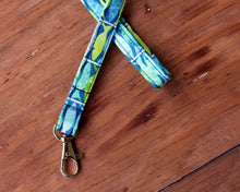 Load image into Gallery viewer, Blue Green Fishy Lanyard