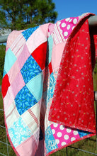 Load image into Gallery viewer, Pink Patchwork Small Quilt
