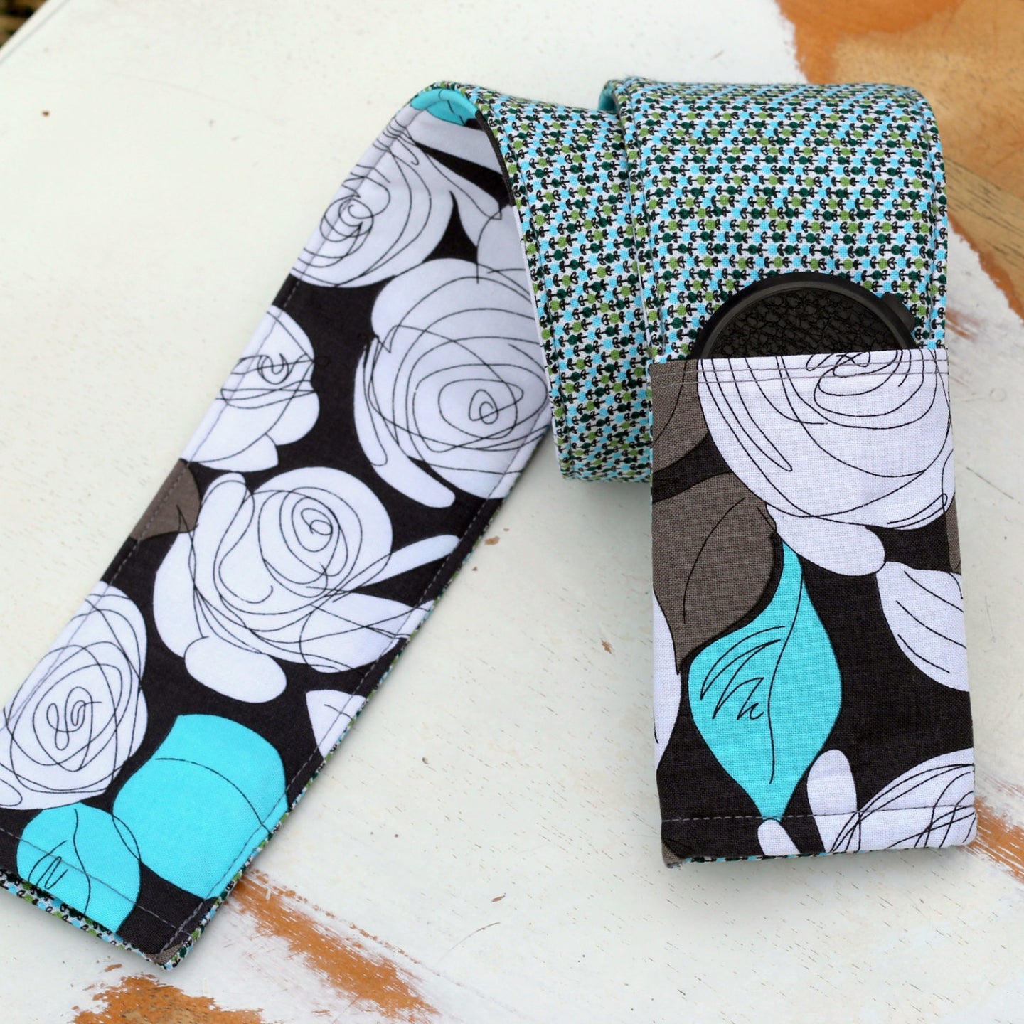 Floral Reversible Camera Strap Cover