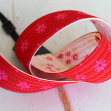 Load image into Gallery viewer, Pink and Red Floral Camera Strap