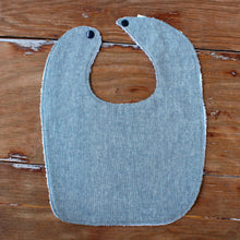 Load image into Gallery viewer, Blue Linen Cotton Baby Bibs
