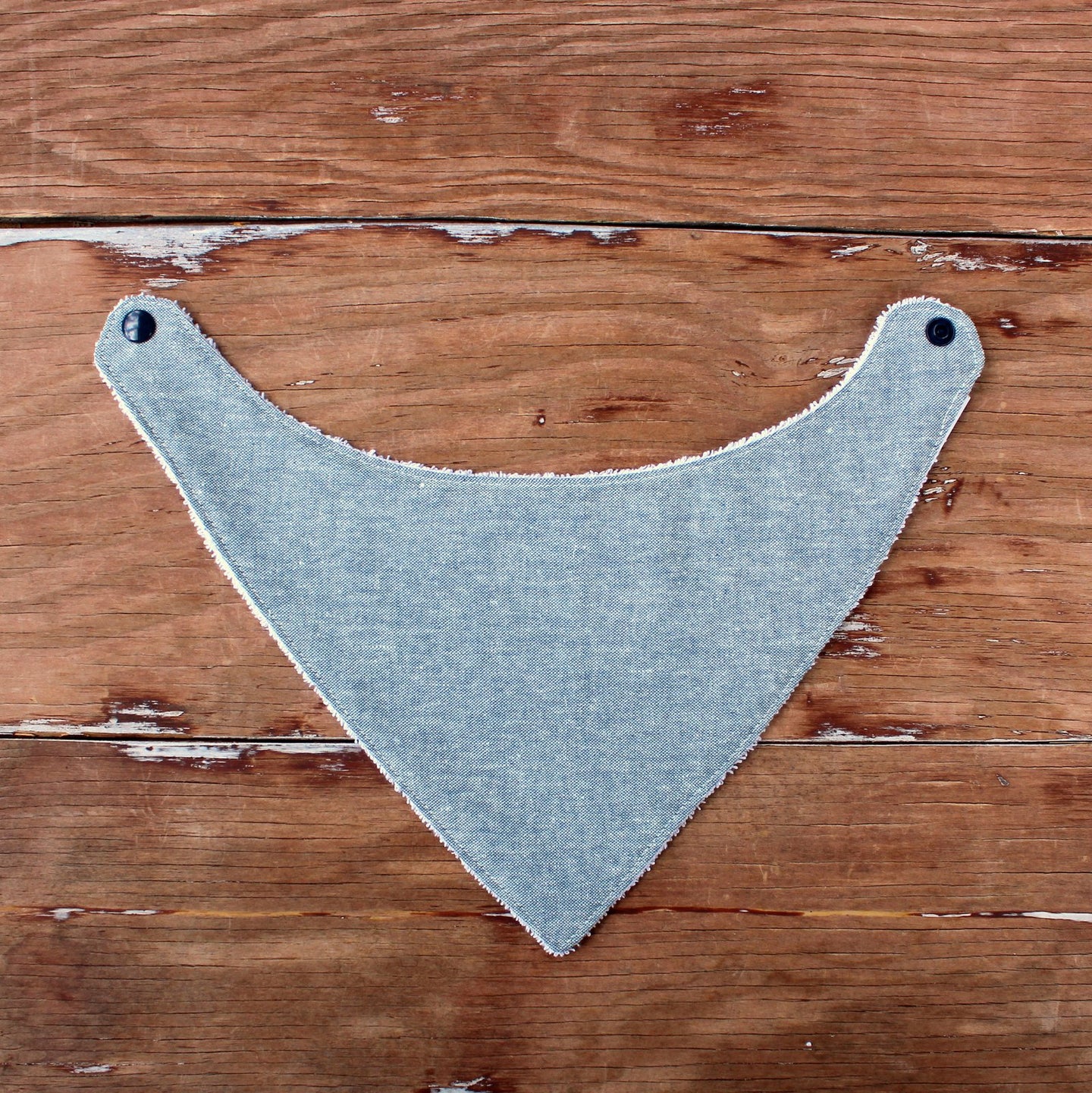 Blue Linen Cotton Baby Bibs