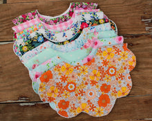 Load image into Gallery viewer, Scalloped Floral Bibs
