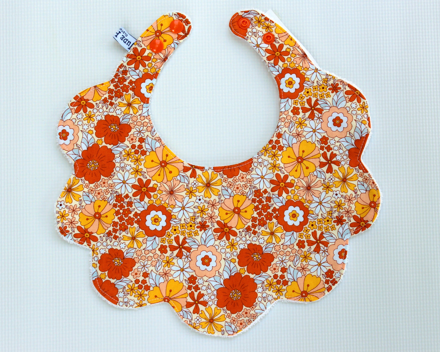 Scalloped Floral Bibs