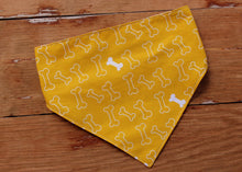 Load image into Gallery viewer, Rainbow and Dog Bone Reversible Dog Bandana
