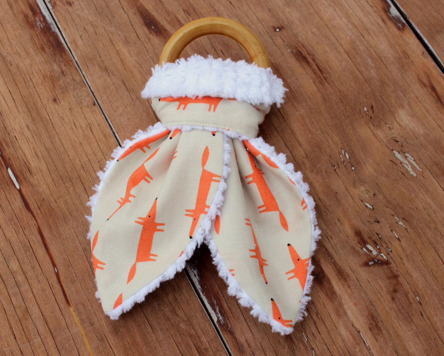 Orange Fox and Stag Infant Bunny Teethers