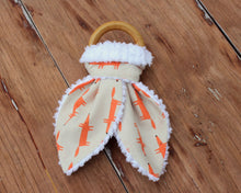 Load image into Gallery viewer, Orange Fox and Stag Infant Bunny Teethers
