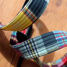 Load image into Gallery viewer, Madras Plaid Patchwork Camera Strap
