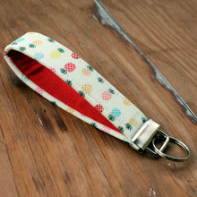 Load image into Gallery viewer, Preppy Pineapple Wristlet Key Holder
