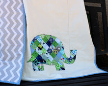 Load image into Gallery viewer, Patchwork Elephant Baby Quilt
