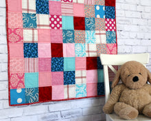 Load image into Gallery viewer, Pink Patchwork Small Quilt

