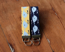 Load image into Gallery viewer, Whale Key Fob, Yellow or Navy Blue
