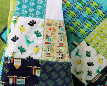 Load image into Gallery viewer, Beachy Blues and Greens Baby Quilt
