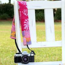 Load image into Gallery viewer, Pink and More Batik Camera Strap Cover
